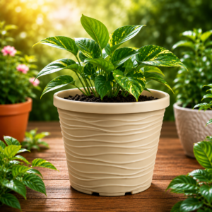 Plastic Pot (cream)